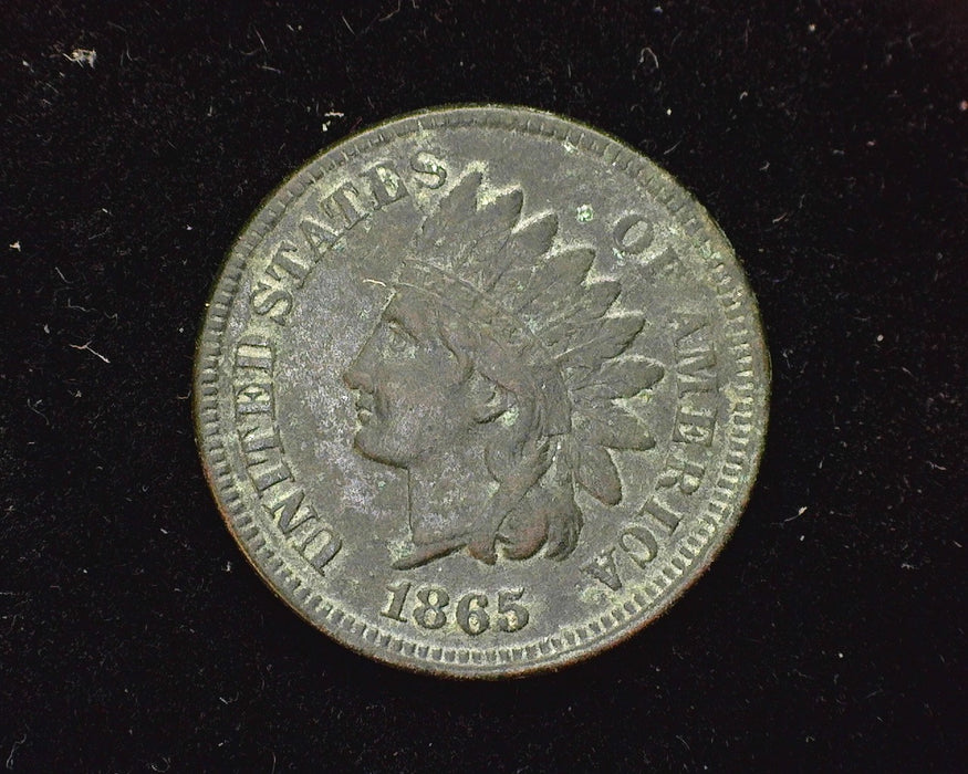 1865 Indian Head Penny/Cent XF Environmental damage. - US Coin