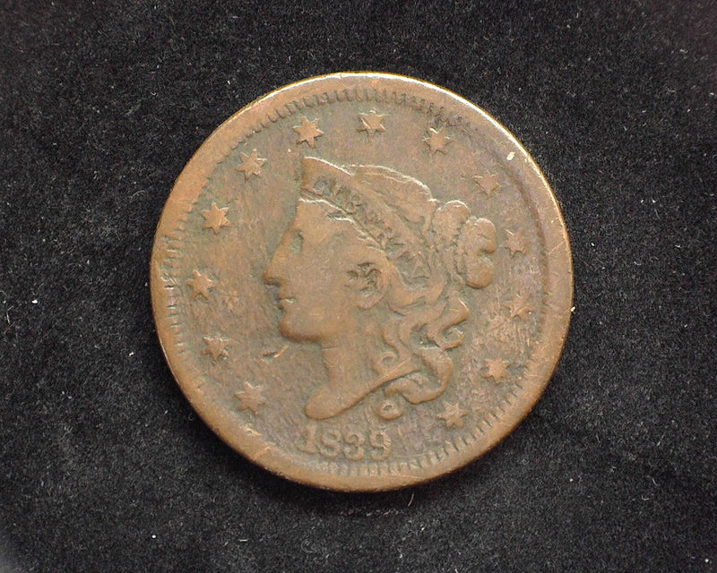 1839 Large Cent Classic Cent VG - US Coin