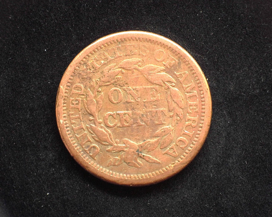 1844 Large Cent Draped Bust VG Cleaned - US Coin