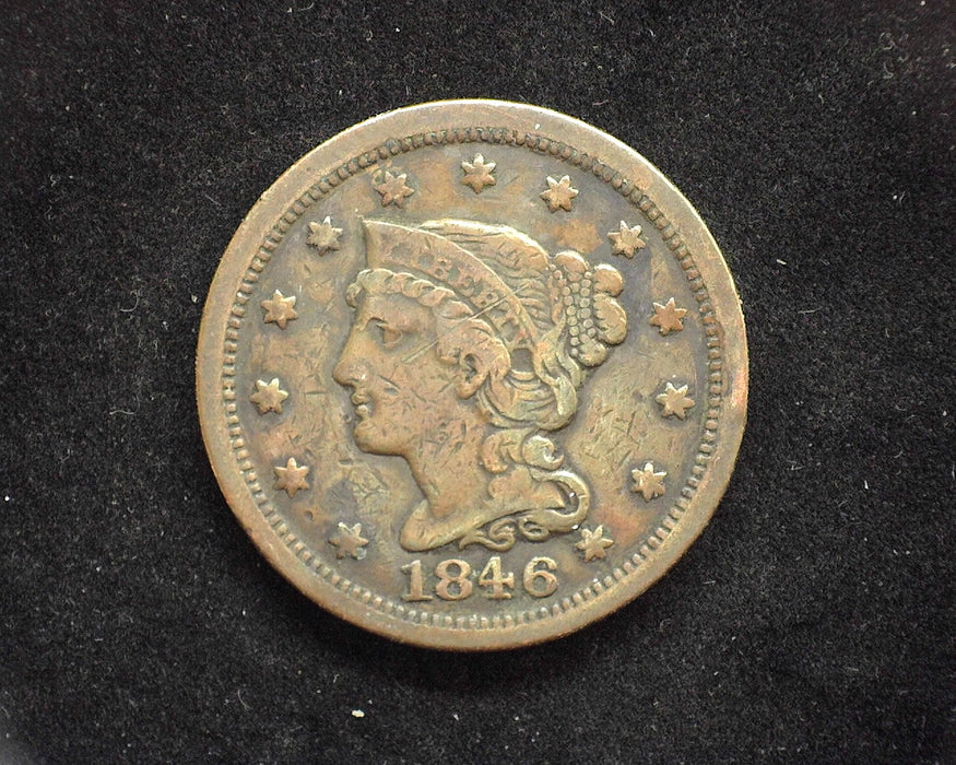 1846 Medium date Classic Large Cent F/VF - US Coin