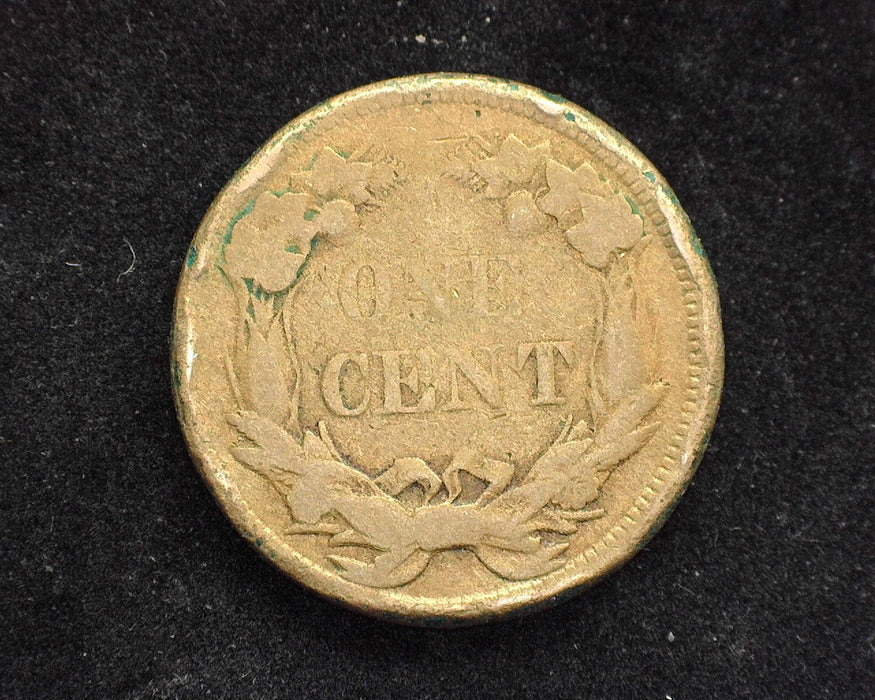 1858 Large letter Flying Eagle Penny/Cent F Edge hits - US Coin