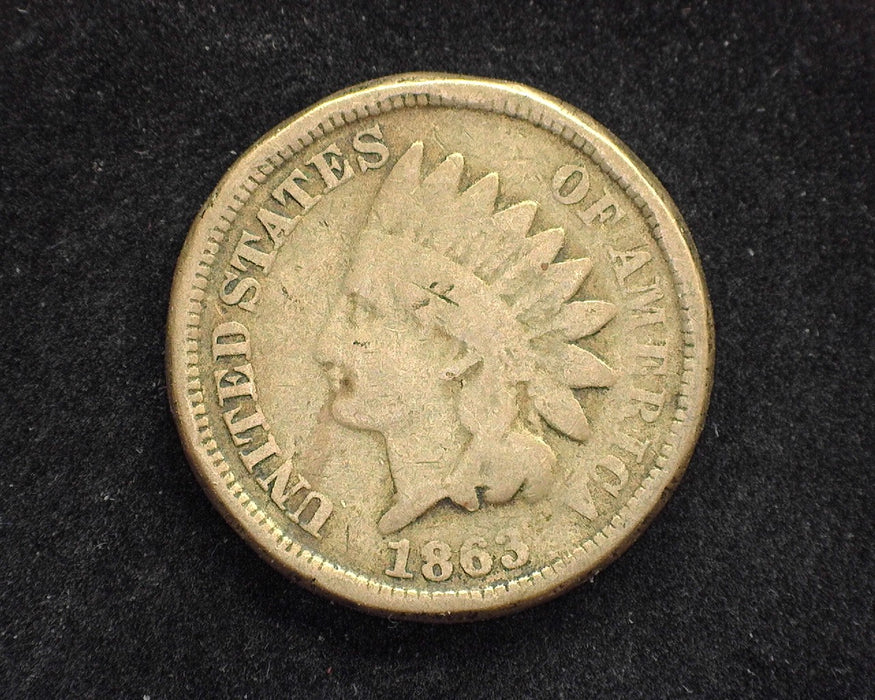 1863 Indian Head Penny/Cent G Slight rim damage - US Coin