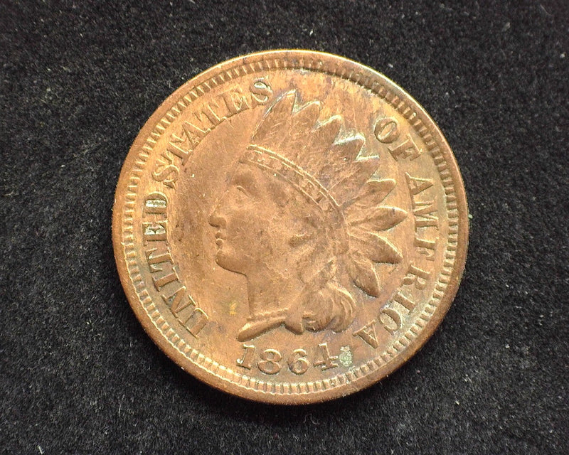 1864 Bronze Indian Head Penny/Cent F Cleaned - US Coin