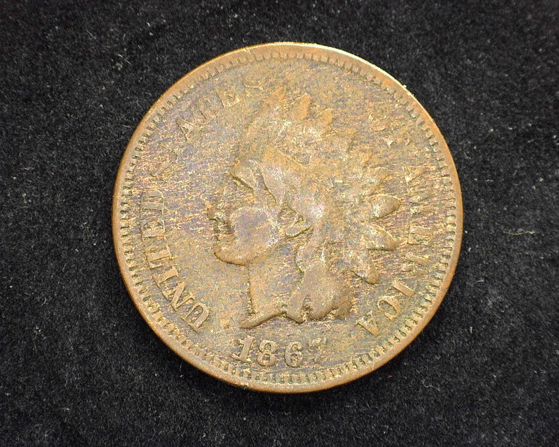 1867 Indian Head Penny/Cent VG - US Coin
