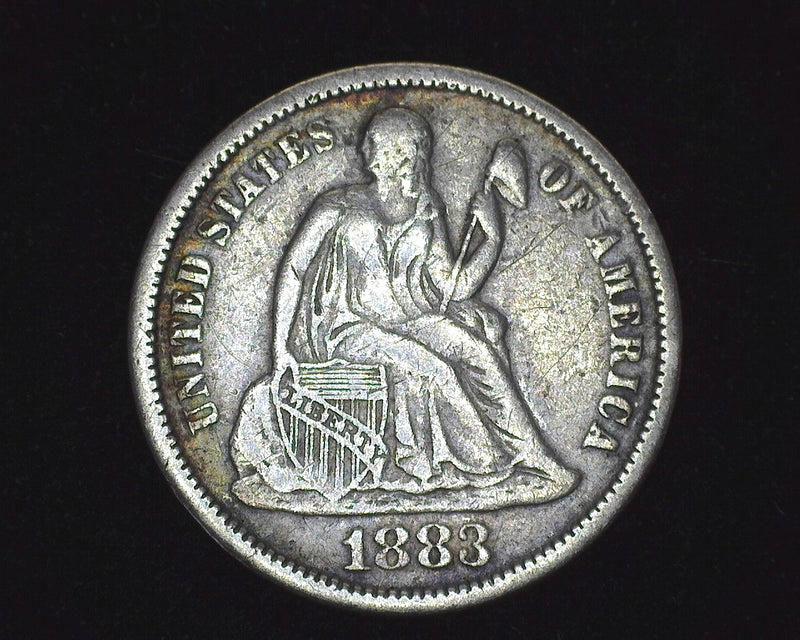 1883 Liberty Seated Dime Light scratching. VF - US Coin