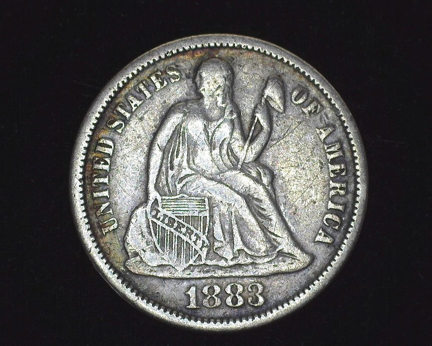1883 Liberty Seated Dime Light scratching. VF - US Coin