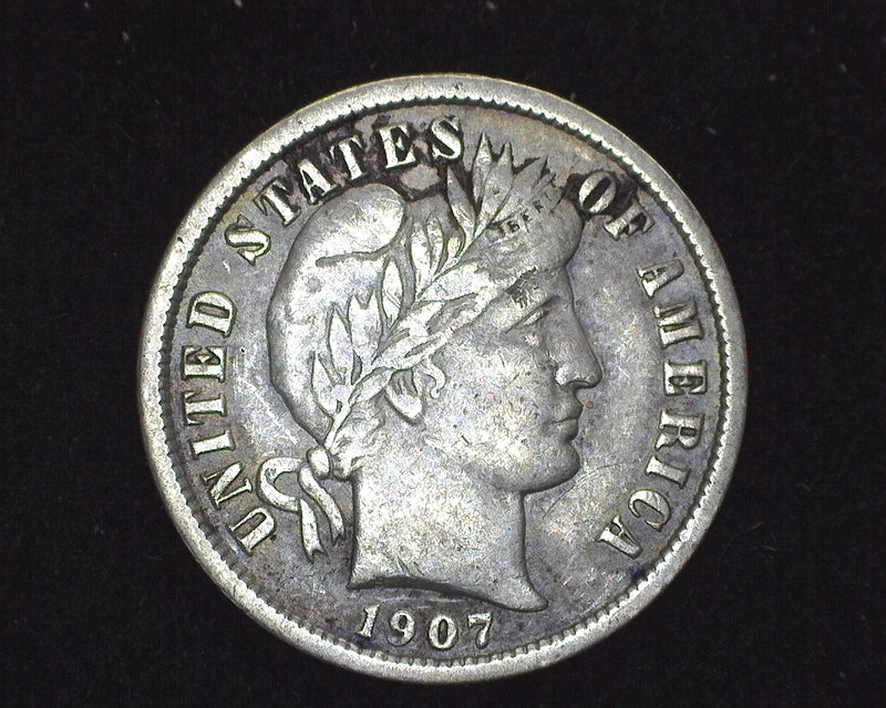 1907 Barber Dime Vf/Xf - US Coin
