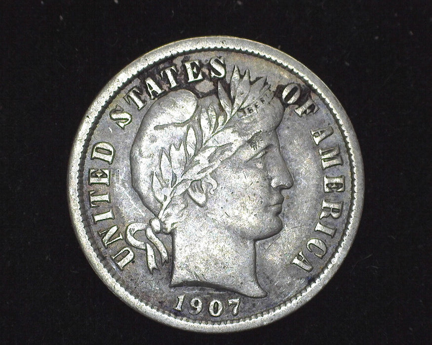 1907 Barber Dime Vf/Xf - US Coin