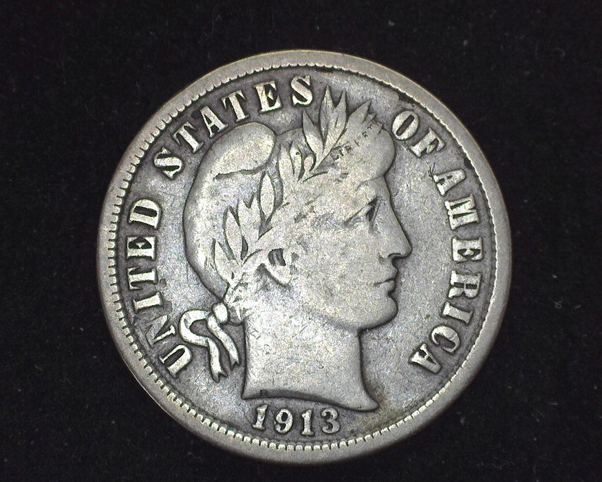 1913 S Barber Dime F - US Coin