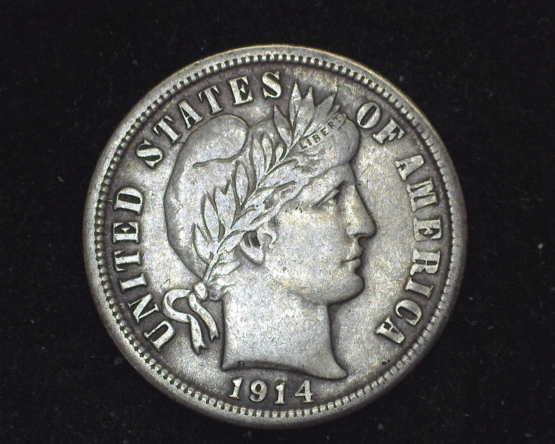 1914 Barber Dime Vf - US Coin