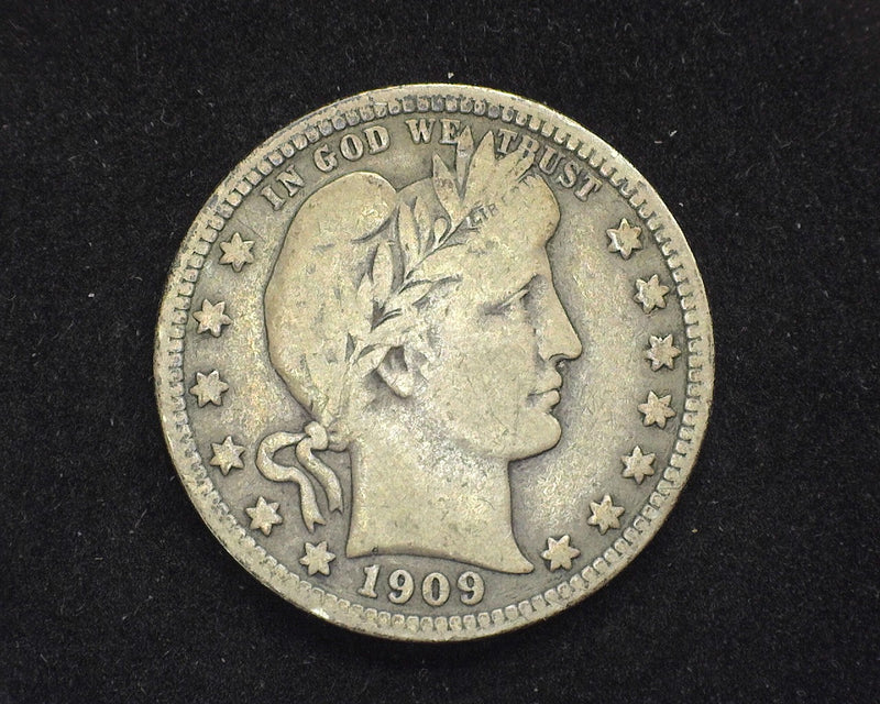 1909 Barber Quarter F - US Coin