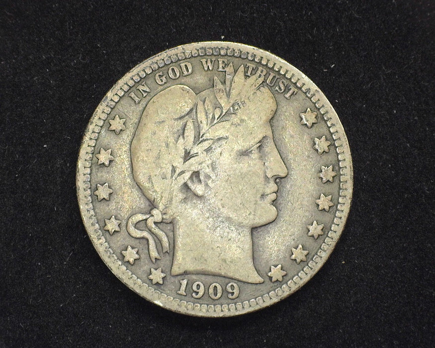 1909 Barber Quarter F - US Coin