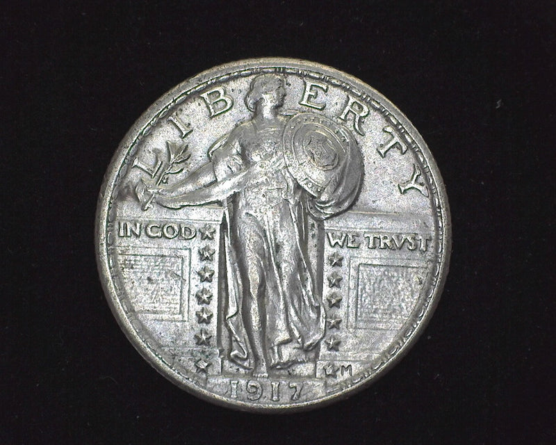 1917 Type 2 Standing Liberty Quarter AU - US Coin