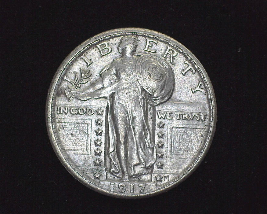 1917 Type 2 Standing Liberty Quarter AU - US Coin