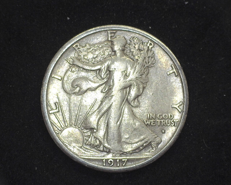 1917 S Obverse Liberty Walking Half Dollar VF+ - US Coin