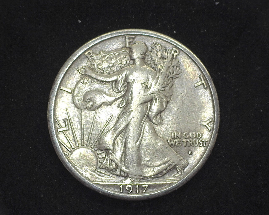 1917 S Obverse Liberty Walking Half Dollar VF+ - US Coin