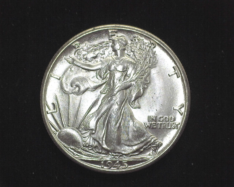 1945 D Liberty Walking Half Dollar BU-64 - US Coin