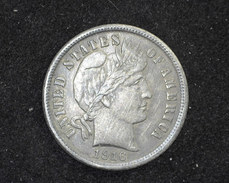 1916 Barber Dime AU - US Coin