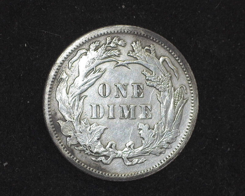 1891 Liberty Seated Dime Cleaned. XF - US Coin