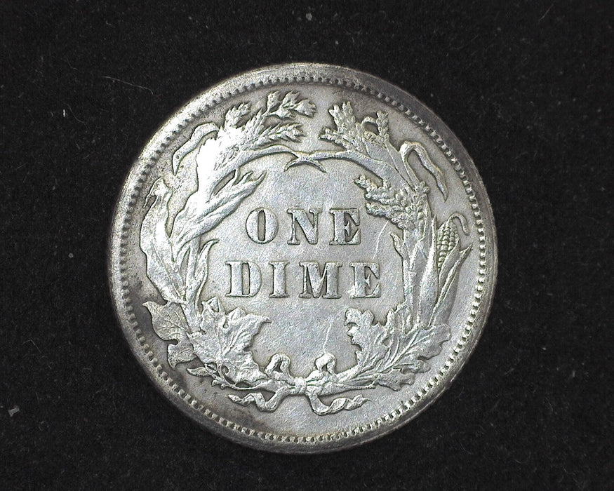 1891 Liberty Seated Dime Cleaned. XF - US Coin