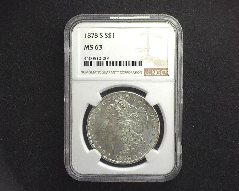 1878 S Morgan Dollar NGC MS 63 - US Coin