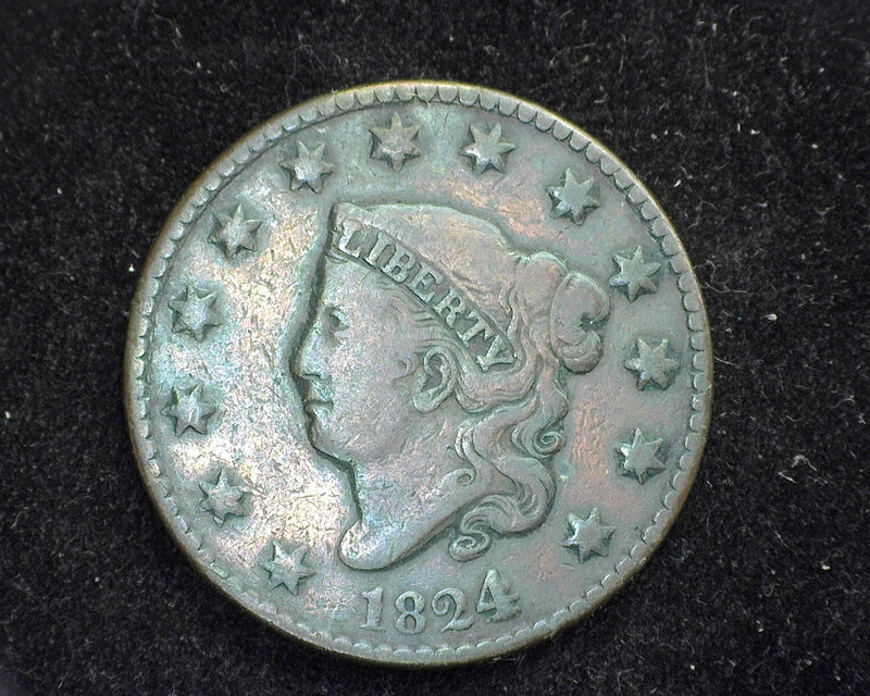 1824 Classic Head Large Cent F - US Coin