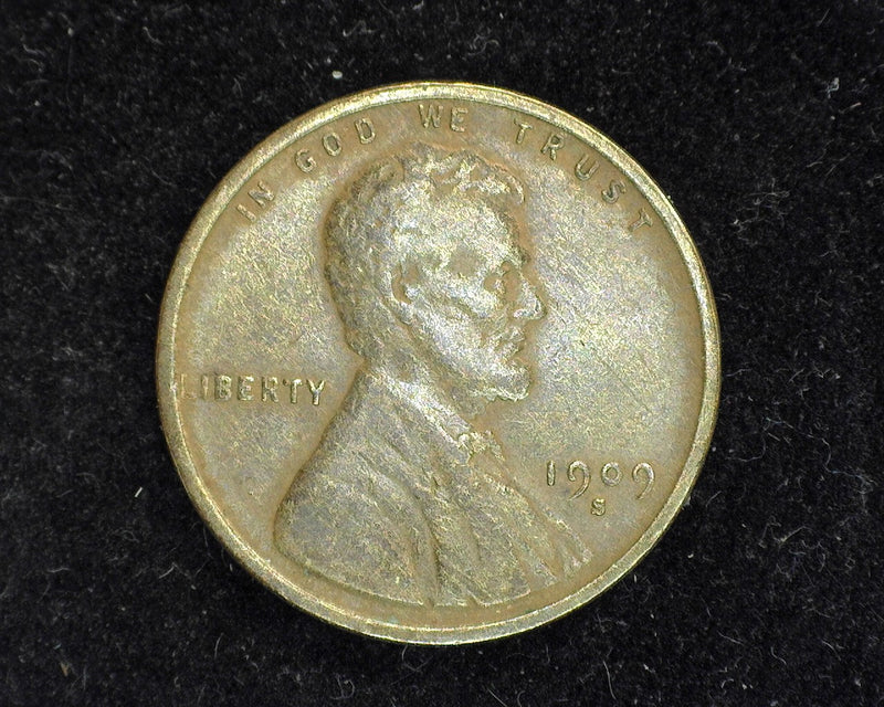 1909 S Lincoln Wheat Penny/Cent F+ - US Coin