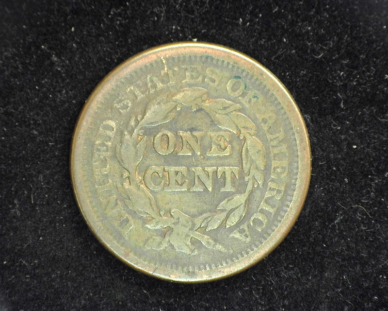 1851 Large Cent Braided Hair Cent F - US Coin