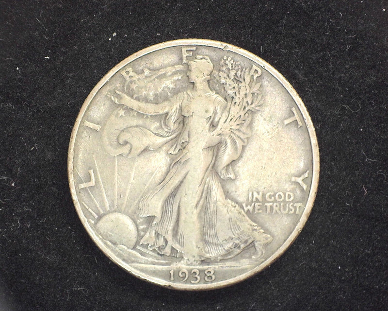 1938 D Liberty Walking Half Dollar VF - US Coin