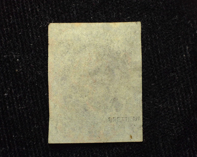 #1 1847 Issue. Large equally balanced 4 margin stamp. Brown color with red grid cancel. Lovely stamp. XF Used  - US Stamp