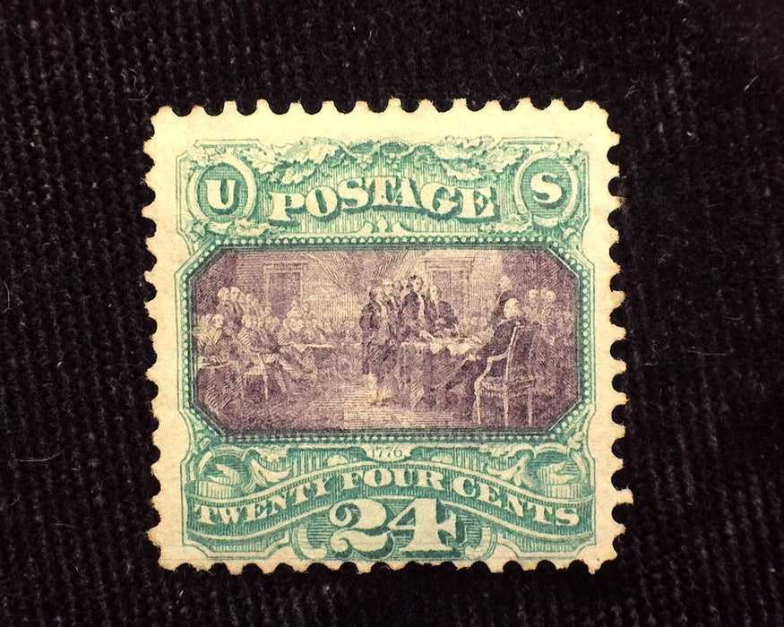 #120 No gum. One short perf, great color. Mint F US Stamp