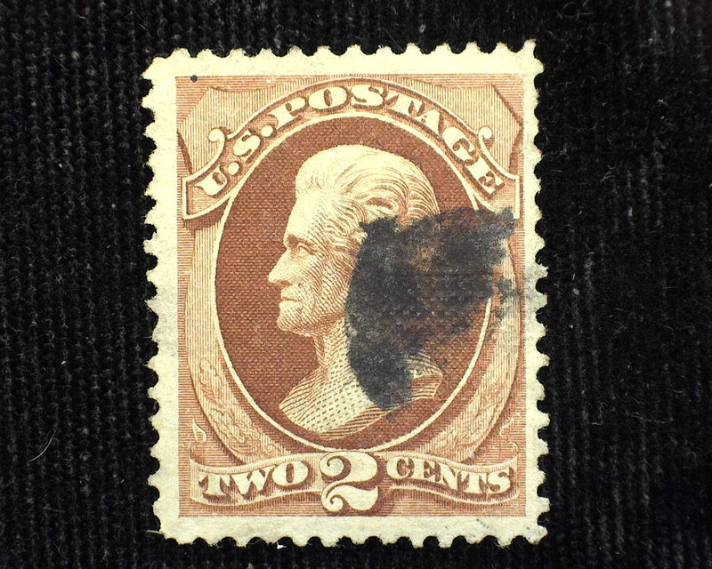 #135 Nice appearing but small margin thin. Used VF/XF US Stamp
