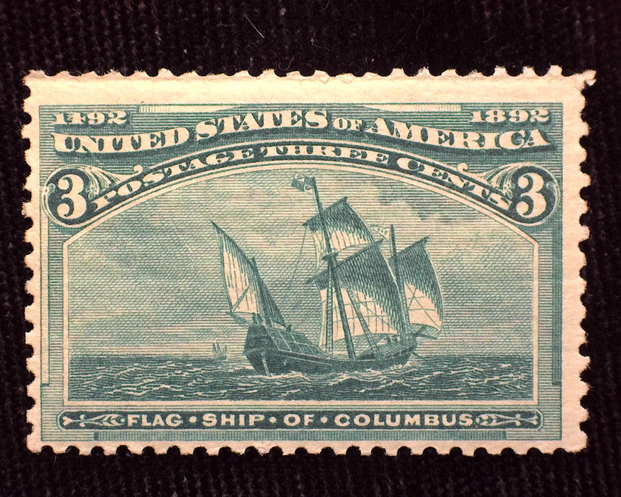 #232 3 Cent Columbian Mint F/VF LH US Stamp