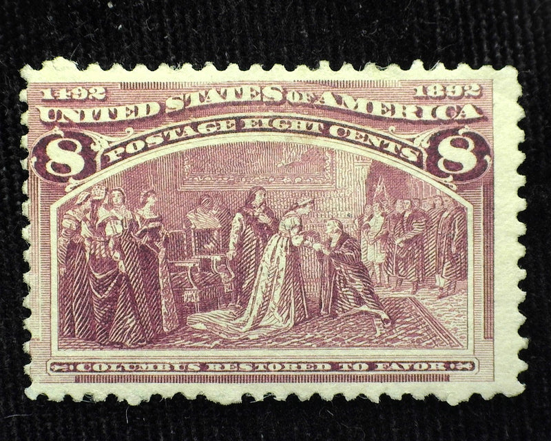 #236 8c Columbian. Good color. Mint F LH - US Stamp