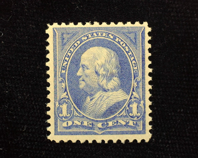 #247 1c Franklin Blue Fresh and choice. Mint Vf/Xf LH - US Stamp