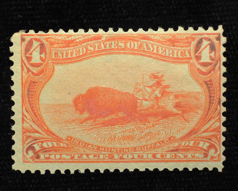 #287 4 cent Trans Mississippi. Brilliant color. Mint F LH US Stamp