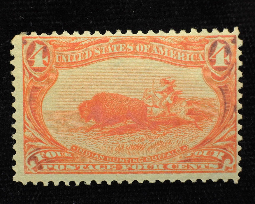 #287 4 cent Trans Mississippi. Brilliant color. Mint F LH US Stamp