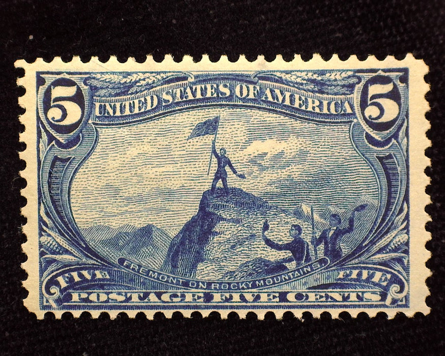 #288 5 cent Trans Mississippi. Mint F H US Stamp