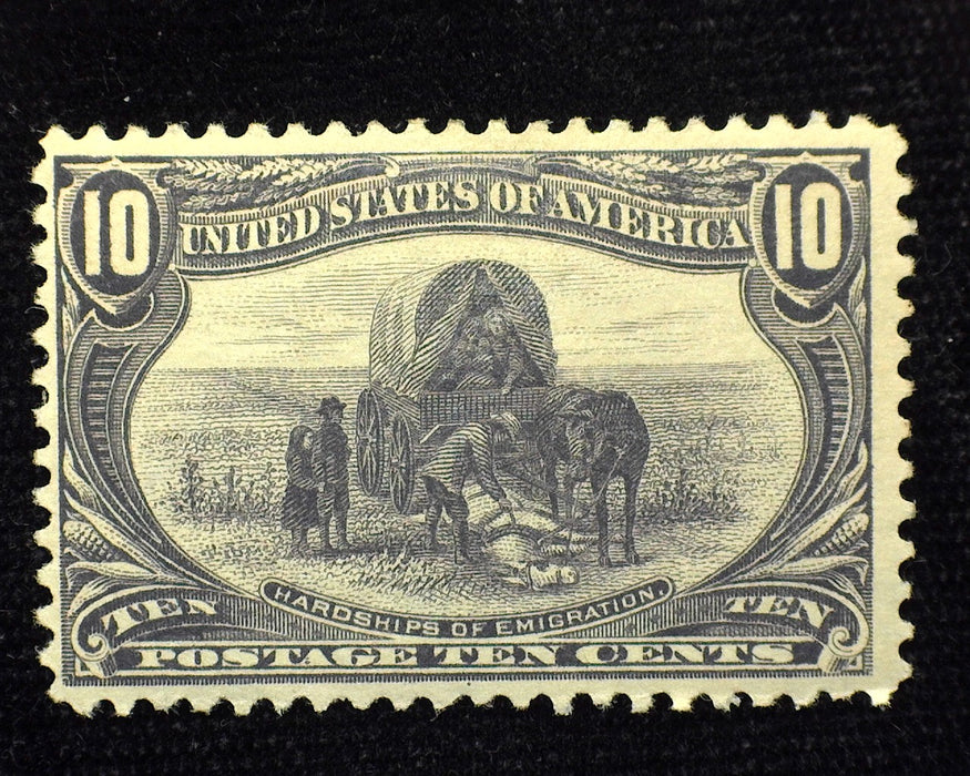 #290 10 cent Trans Mississippi. Rich color. Mint F/VF LH US Stamp