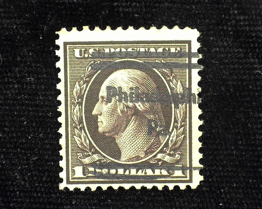 #342 1.00 Washington Rich color used stamp. F US Stamp