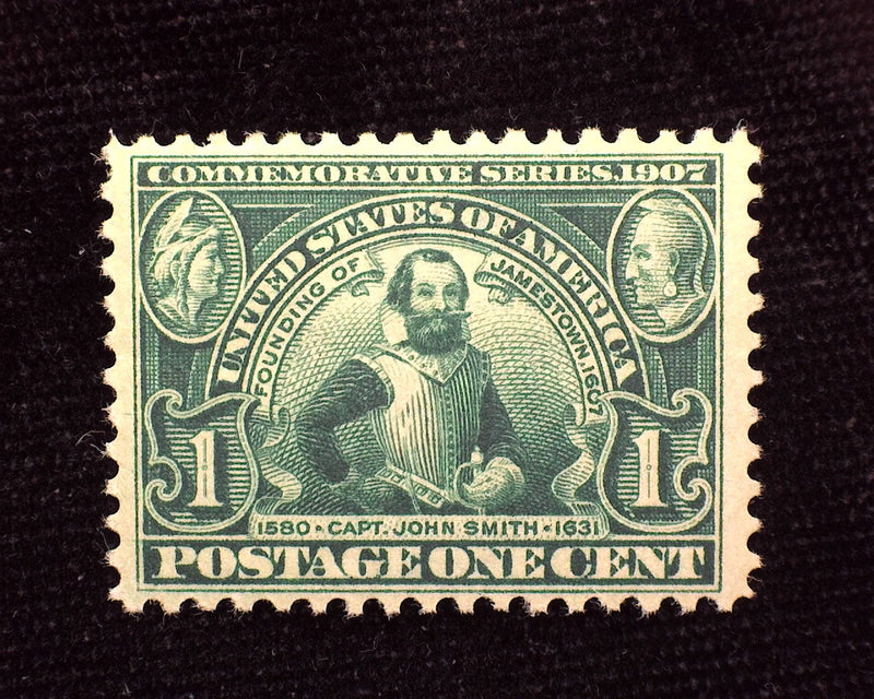#328 1c Jamestown Mint F/VF NH - US Stamp