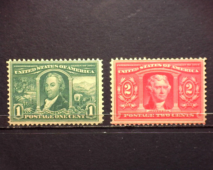 #323, 324 1904 Louisiana Purchase Mint F NH US Stamp