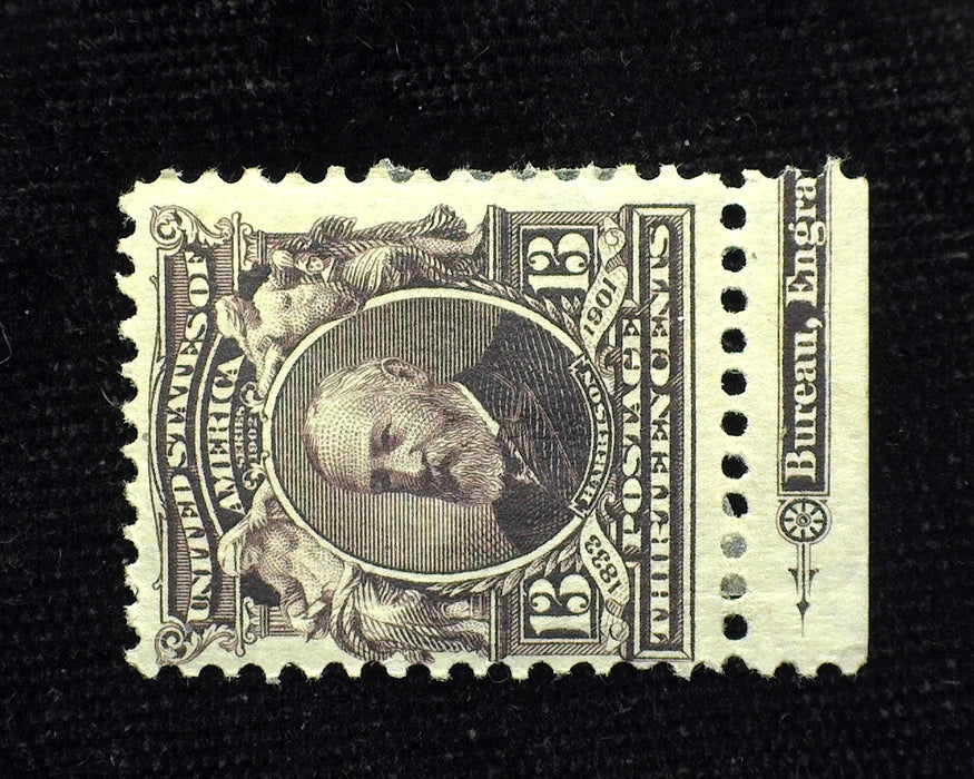 #308 Fresh imprint single. Mint F H US Stamp