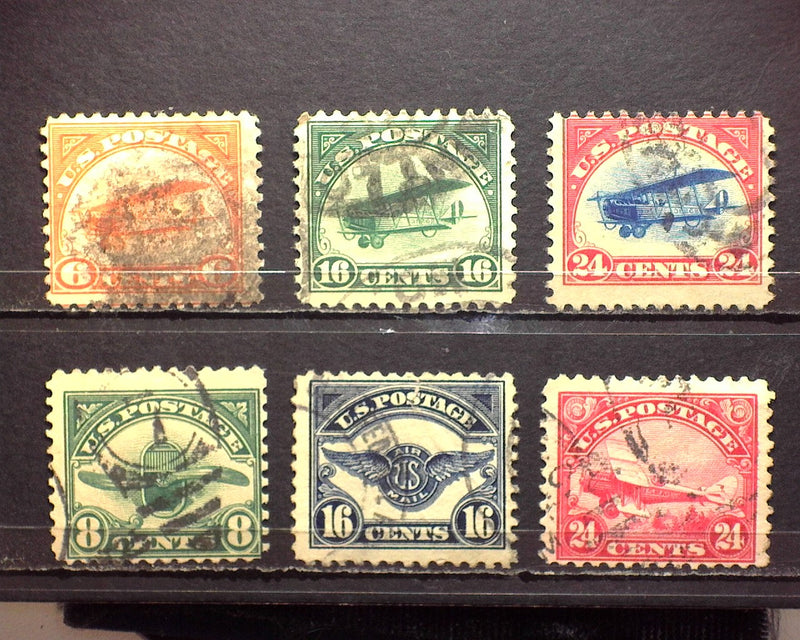 #C1-6 Small faults good color set. F Used - US Stamp