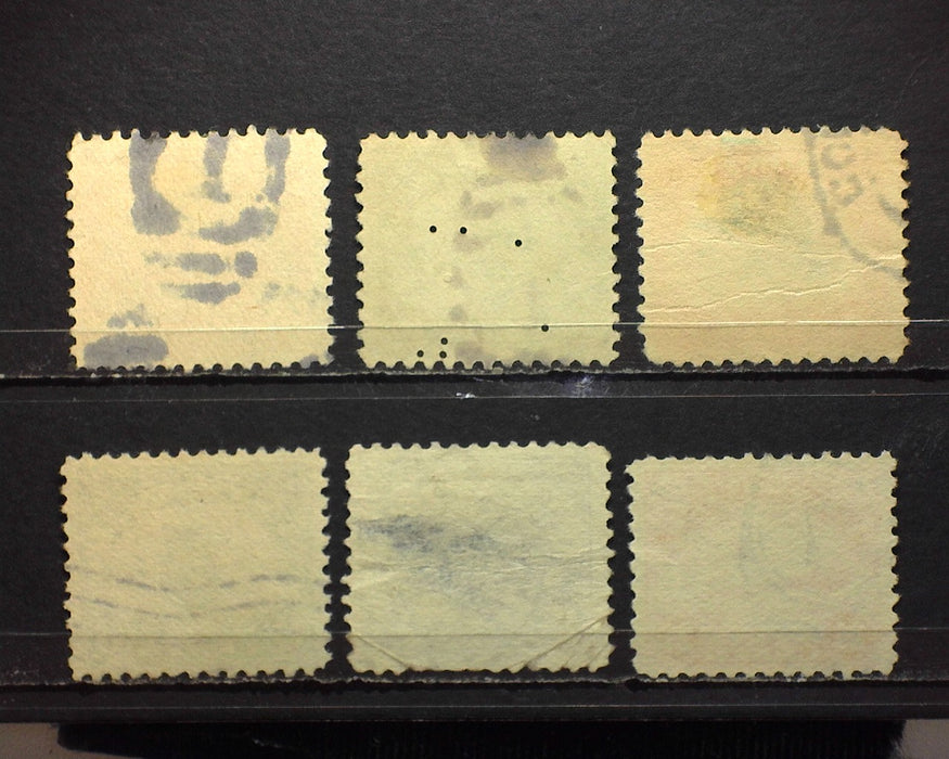 #C1-6 Small faults. Fresh set. Used F/VF US Stamp