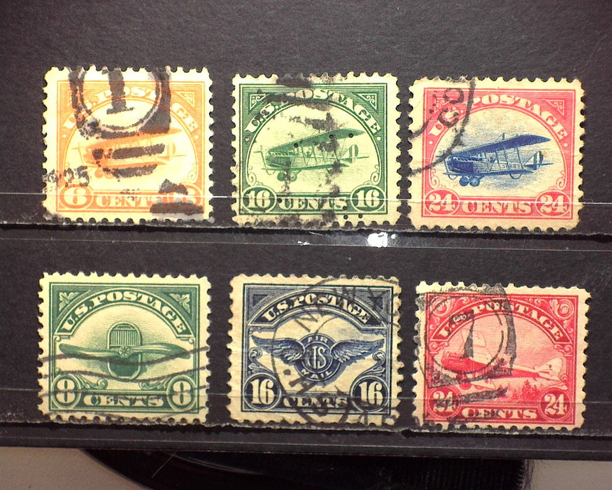 #C1-6 Small faults. Fresh set. Used F/VF US Stamp