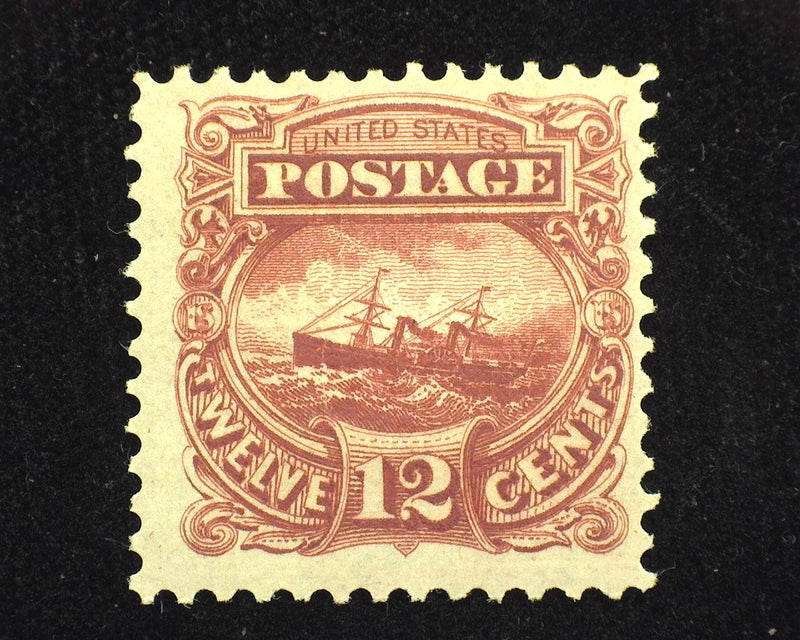 #117 ERe 1869 Essay Red Brown Mint F H - US Stamp