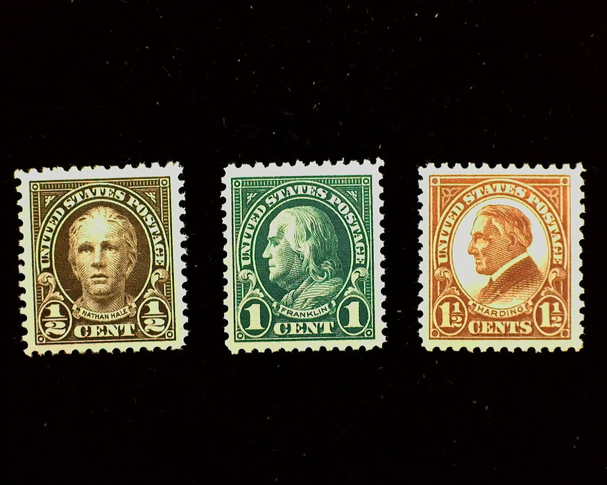 #551-553 All choice large margin stamps. Mint XF+ NH US Stamp