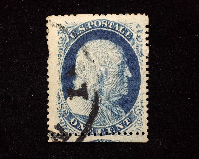 #24 Faint cancel Small perf problem at left. Used F/Vf - US Stamp