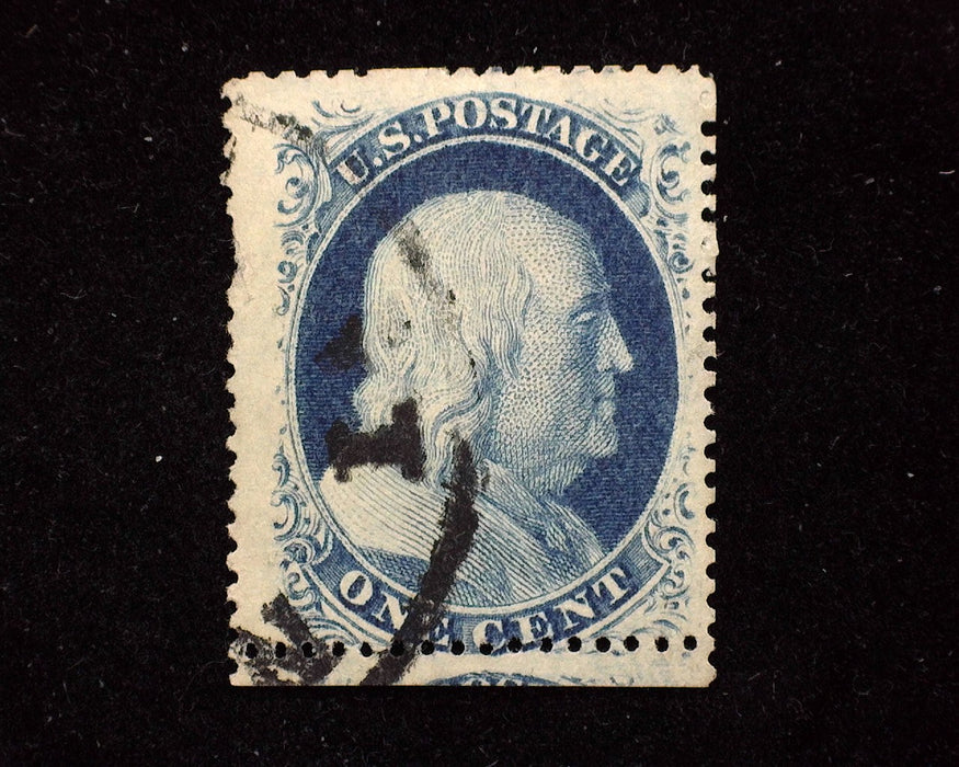 #24 Faint cancel Small perf problem at left. Used F/Vf - US Stamp